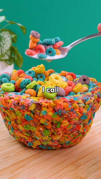 This FRUITY PEBBLES CEREAL BOWL is a breakfast GAME CHANGER!
