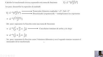 Ejercicio 4 Sobre Transformada Inversa de Laplace