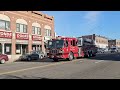 Freeport truck company and Police Department responding to an automatic alarm