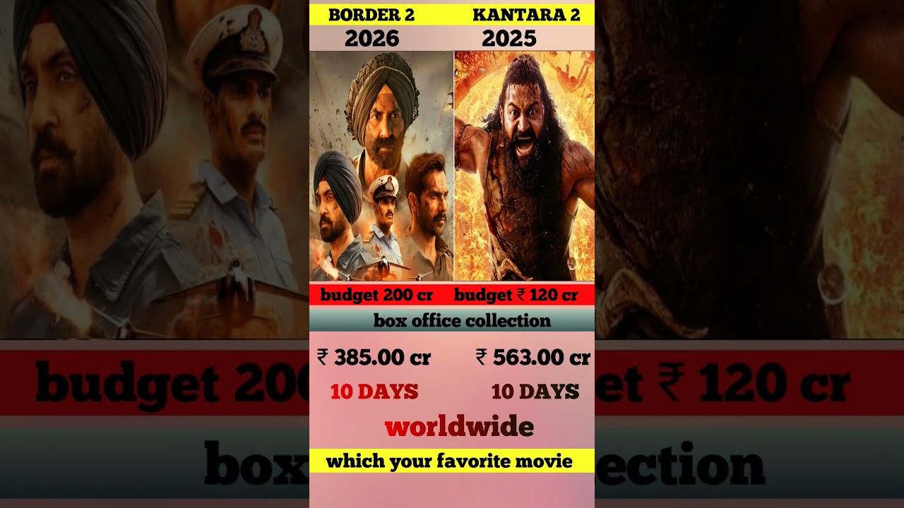 kantara 2 vs border 2 movie box office collection 10 days | border 2 collection 10 days #aa