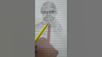 How to make a drawing of Amitabh Bachchan // first time #shorts