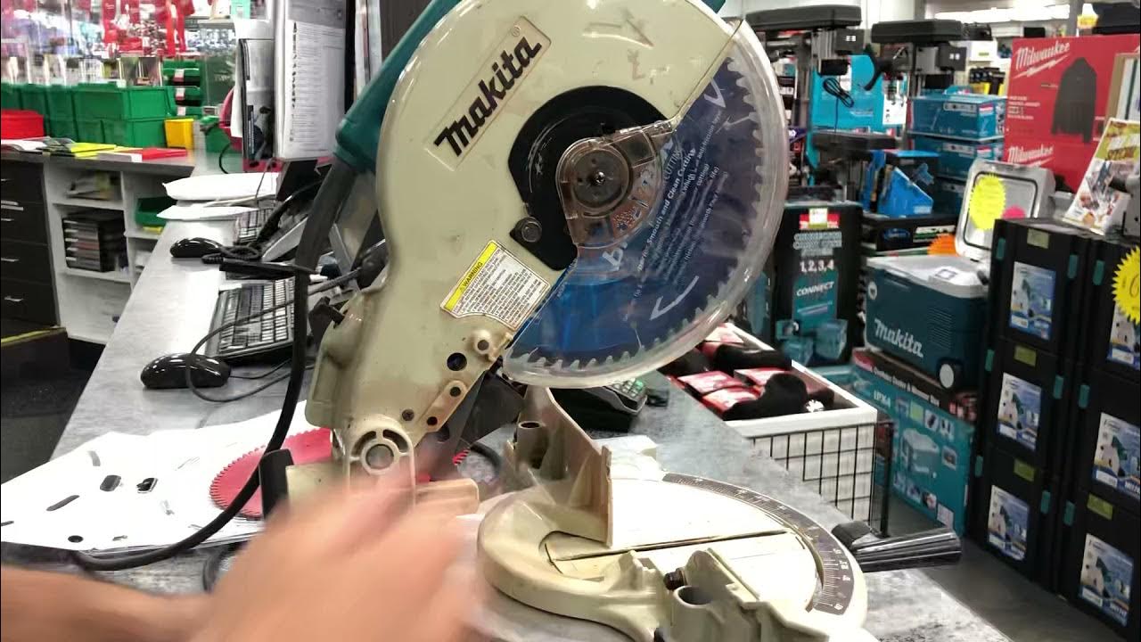 HOW TO:- Change Blade On Vintage Makita Drop Saws LS1040 - YouTube
