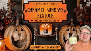 CARAMEL SUNDAYS AUGUST RESTOCK | WEBSITE WALKTHROUGH + WISH LIST