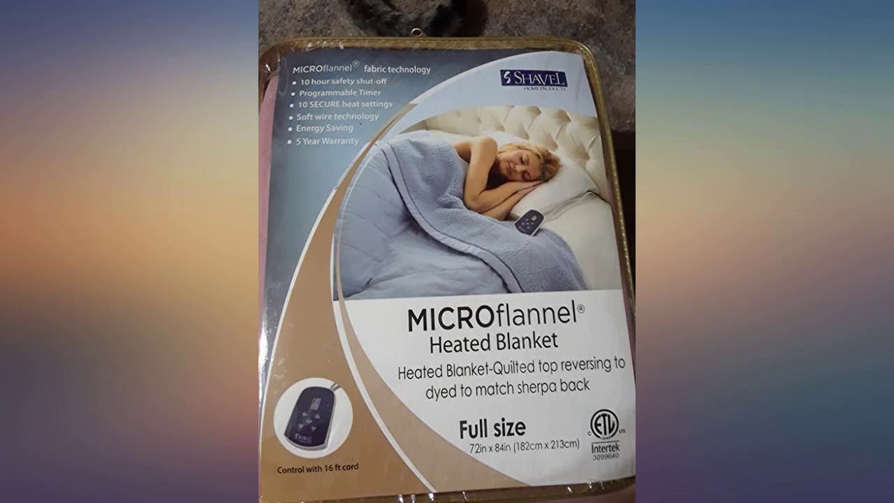 Electric Heated Blanket Micro Flannel with Sherpa Back