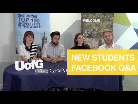 Starting life as a UofG student (Facebook Live, August 2019)