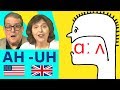 2 tricky vowel sounds in British and American English - AH and UH