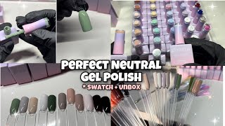 NEW NEUTRAL GEL POLISH SWATCHING + UNBOXING | GLOWTIPS UK | Neutral Necessities Gel Collection