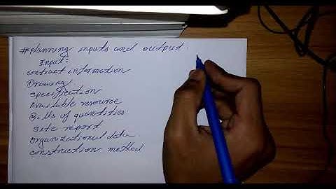 Project Planning Input and Output Result Verify | Engineering Project Management |