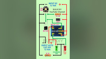 12V auto cut-off battery charger | Battery charger circuit | auto cut-off