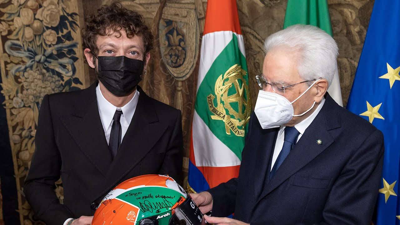 Al Quirinale i vertici di Federmoto e i campioni Valentino Rossi, Tony Cairoli e Francesco Bagnaia