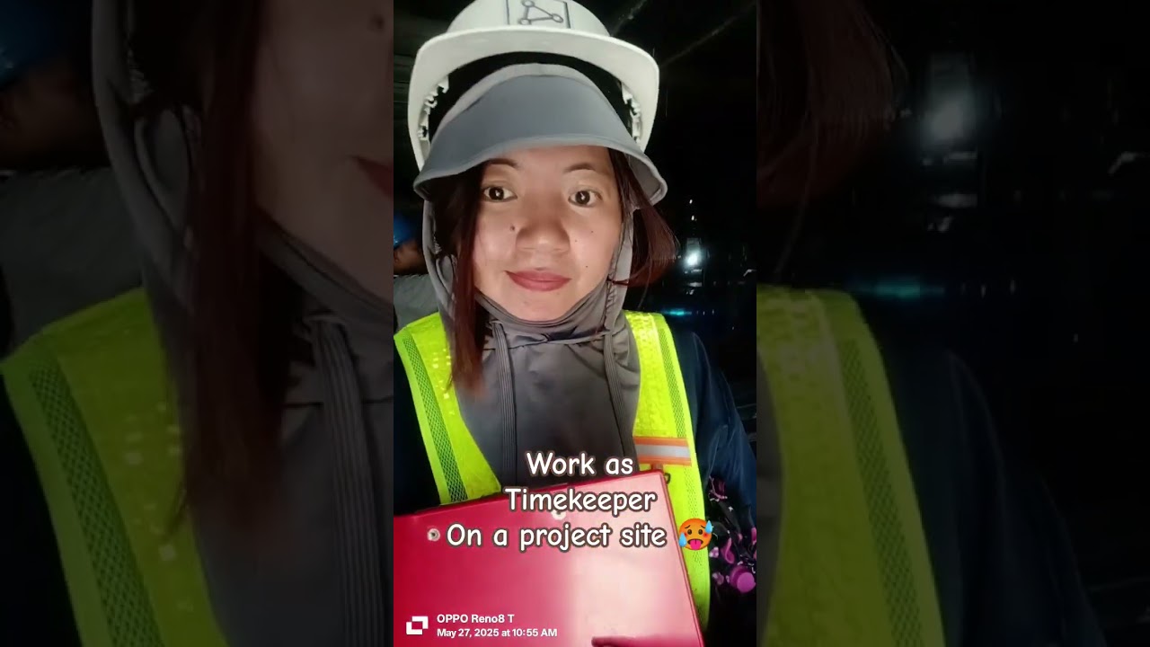 work as a timekeeper on a project site 🥵 