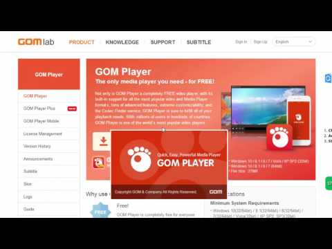 How to Download and Install Gom Player 2017   completely free video player for windows