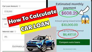 How to Comput for a Car Loan in the US // autoloan / car loan