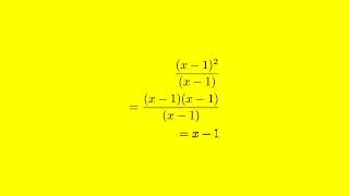 Simplifying Rational Expression: (x^2 - 2x + 1) / (x - 1) to Lowest Terms