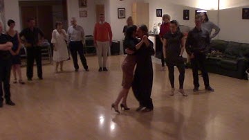 Argentine Tango intermediate class with Miranda: Crossed system walk variations review