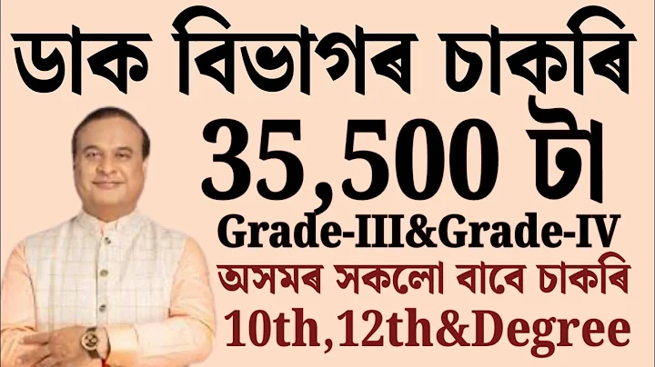 ডাক বিভাগৰ চাকৰি ২০২৫ - Jobs in Assam | Assam jobs 2025 | Assam jobs vacancy 2025 |
