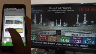 Ganti tampilan jam sholat jasma TV dengan satu sentuhan dari HP Android screenshot 3