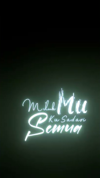 Hanya Hambah, mentahan lirik neon bercahaya latar hitam untuk overlai tamplate capcut