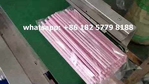 6mm 100纸吸管多只包装机  paper straw multiple automatic counting packing machine