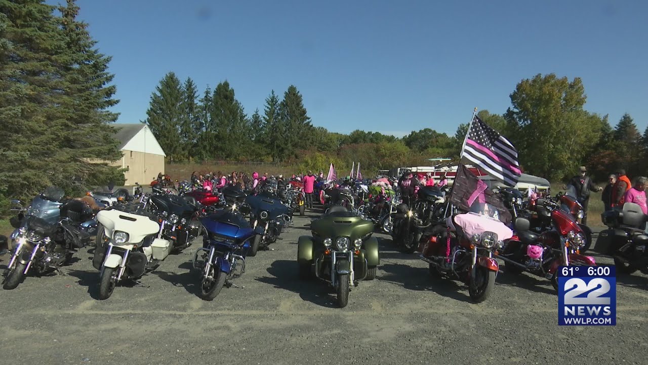 Wicked in Pink motorcycle run for cancer in Agawam YouTube