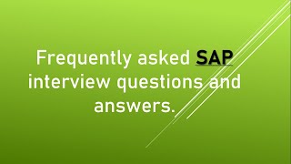 Top15 most important SAP interview questions & answers|ERP interview| Systems,Applications&Products screenshot 4