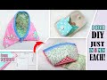 3 DIY SIMPLE POUCH IDEAS JUST FROM SQUARE FABRIC // Sew it Without Skills