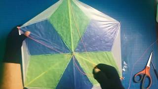 culebrina o barrilete de papel china al estilo de Acapulco. How to make a tissue paper kite DIY