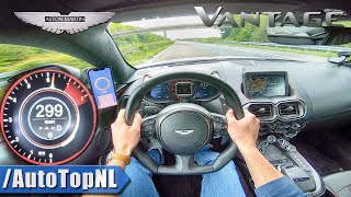 NEW! Aston Martin Vantage V8 299 km\/h Autobahn POV by AutoTopNL