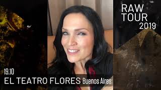 Saludo Tarja Turunen - Sábado 19/10/19 en Teatro Flores!