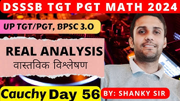 DSSSB TGT/PGT 2024 | UP TGT/PGT 2024 | REAL ANALYSIS Cauchy Sequence #tgtmaths #pgtmaths