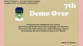 Impromptu Demo Release: Cool Cucumber Cricket Manager