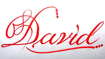 David Name Signature Calligraphy Status | How to write with Cut Maker  #calligraphy #cursive