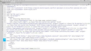13. Web development integration : Facebook Like and Share buttons