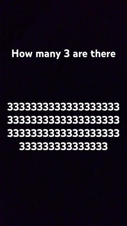 how-many-3-are-there-youtube