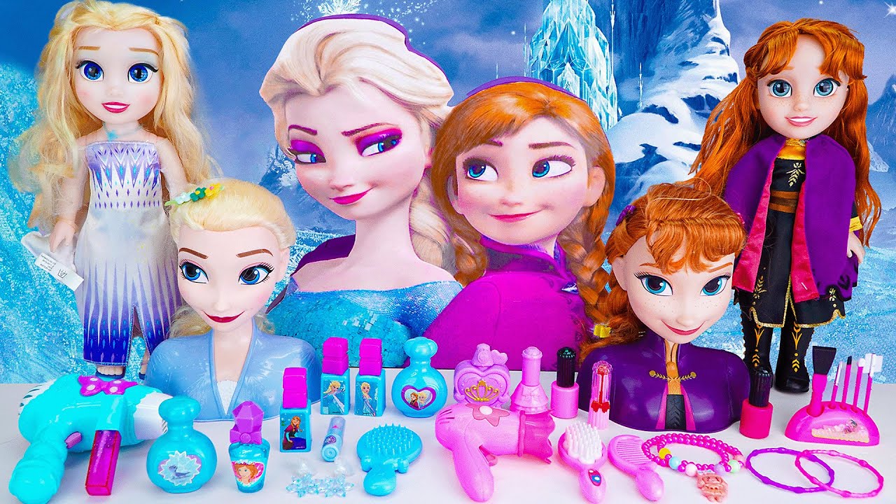 Unboxing Ultimate Elsa and Anna Toys | Disney Princess Makeup Toys Collection | Elsa Styling Head