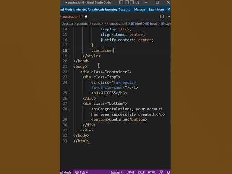 Registration Successful Message | HTML CSS - YouTube