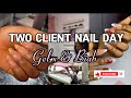 TWO CLIENT NAIL DAY 🍒| GEL X NAILS | BIAB |