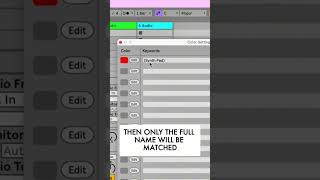 How to match long words in Auto Track Colors for Ableton Live