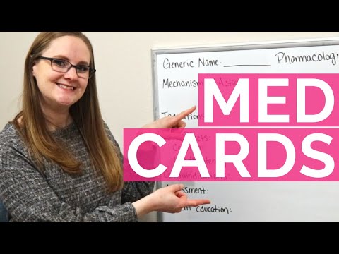 Nursing Drug & Medication Flash Cards - Create Your Own