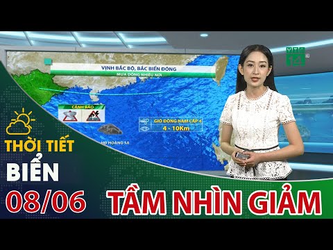 Thời tiết biển 08/06/2021: Vịnh Bắc Bộ có mưa rào và dông, tầm nhìn giảm| VTC14