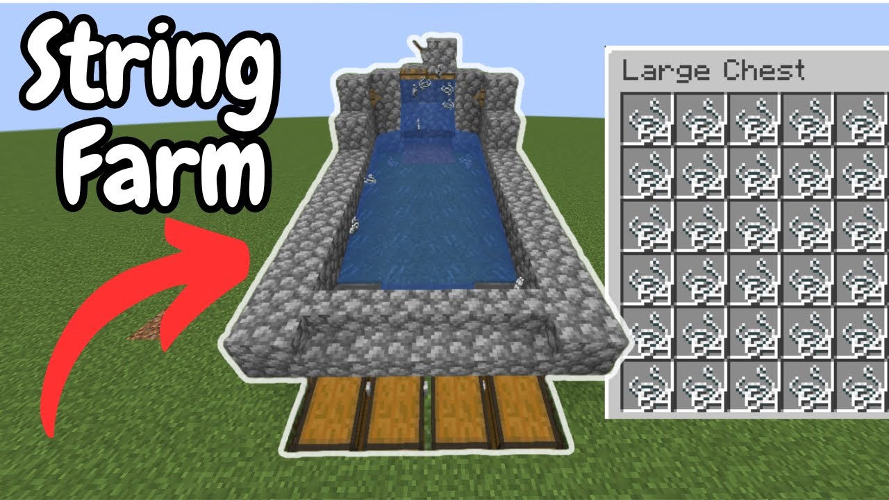 Hoe maak je een automatische string farm Minecraft - YouTube