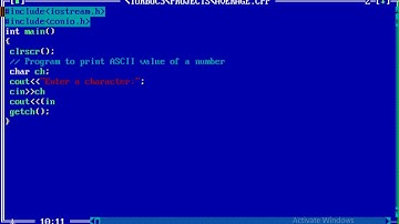 C++ Program to print the ASCII value of a character