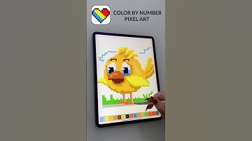 Pixel Art Coloring Book 🎨 Color by Number BIRD | Relaxing Coloring Game #shorts