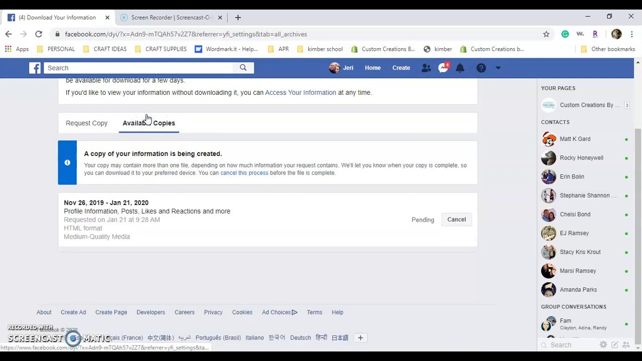 Download and Backup Facebook Profile