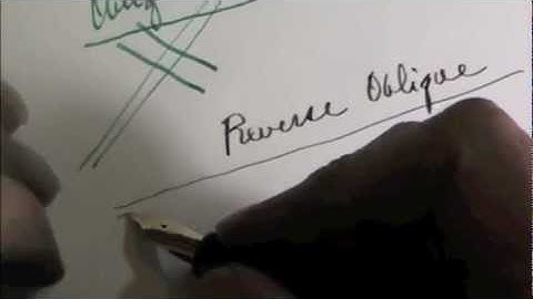 Oblique vs. Reverse Oblique - customized fountain pen nibs from nibs.com