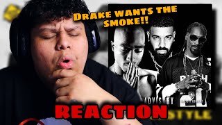 HE A MENACE Drake - Taylormade Freestyle ft. Tupac and Snoop Dogg?? (Official Audio) REACTION/REVIEW