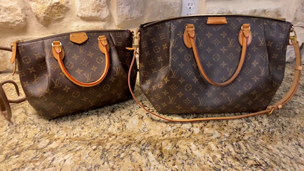 Louis Vuitton turenne PM vs GM LV authentic wear and tear on