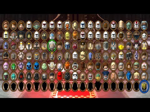 All playable characters in the PSP version of Lego Star Wars 3 The Clone Wars.. 