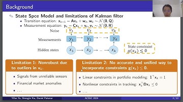 "Robust and Constrained Estimation of State-Space Models" by Yifan Yu