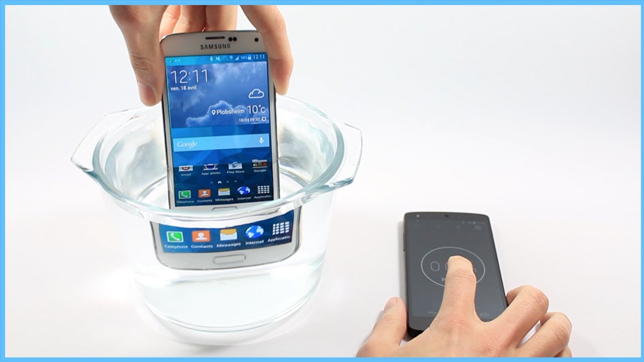 Test waterproof - résistance à l'eau du Samsung Galaxy S5 - YouTube